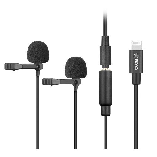 BOYA BY-M2D Digital Dual Lavalier Microphones for iOS devices