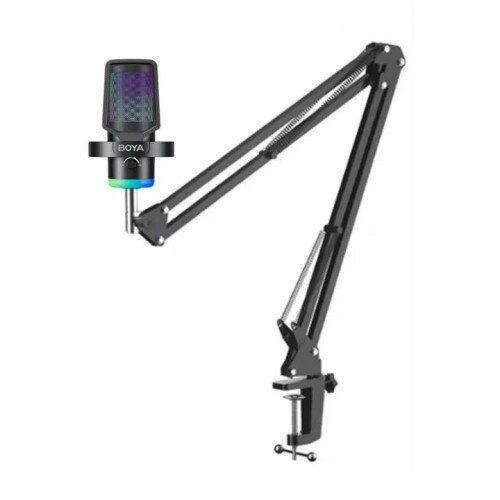 BOYA CastMic G40 RGB USB Gaming Mic with Noise Cancellation - Boom Arm