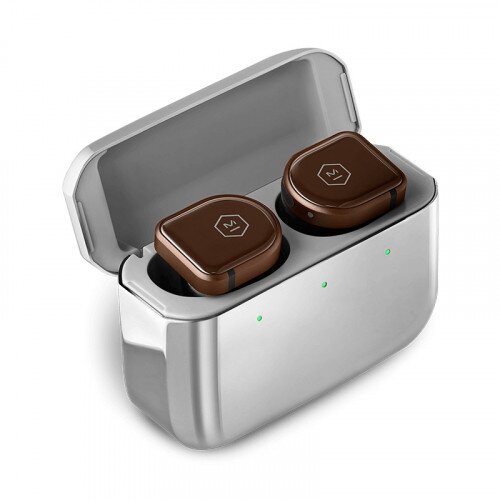 Master & Dynamic MW08 Active Noise-Cancelling True Wireless Earphones - Brown Ceramic / Stainless Steel Case