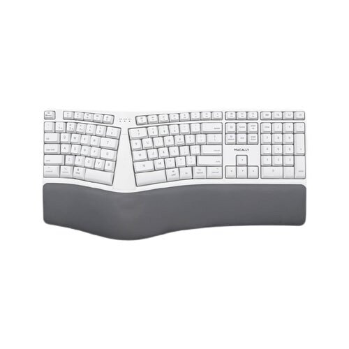 Macally Bluetooth Ergonomic Keyboard for Mac and Three Devices