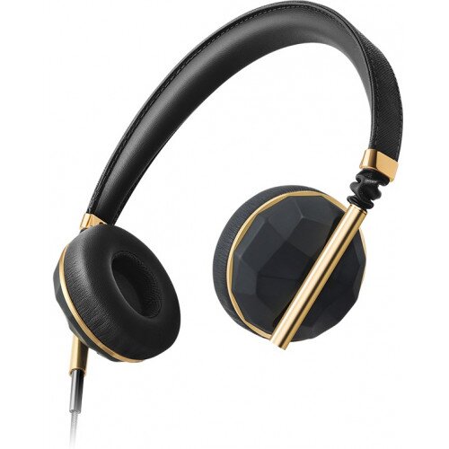 Caeden Linea No1 On-Ear Wired Headphones - Carbon & Gold