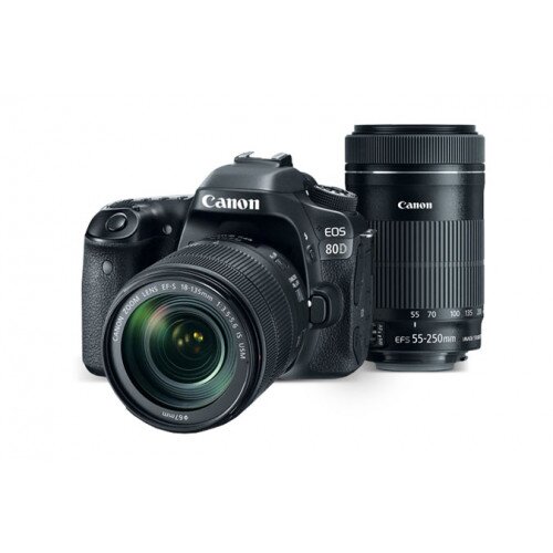 Buy Canon EOS 80D EF-S 18-135mm IS USM & EF-S 55-250mm f/4-5.6 IS STM online in Pakistan - Tejar.pk