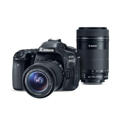 Buy Canon EOS 80D EF-S 18-55mm IS STM + EF-S 55-250mm f/4-5.6 IS STM