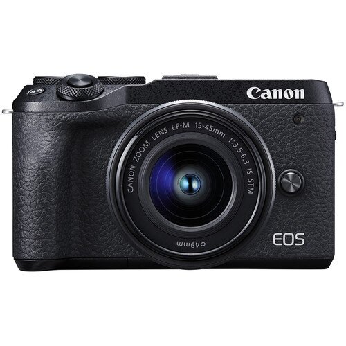 Canon EOS M6 Mark II + EF-M 15-45mm f/3.5-6.3 IS STM + EVF Kit Mirrorless Camera