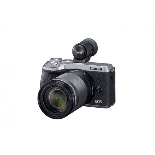Canon EOS M6 Mark II + EF-M 18-150mm f/3.5-6.3 IS STM + EVF Mirrorless Camera Kit - Silver