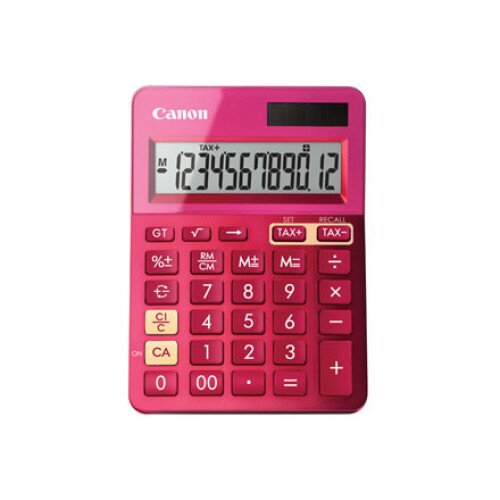 Canon LS-123K Metallic Basic Calculator - Pink