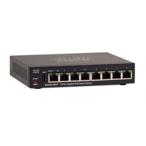 Cisco SG250-08HP 8-Port Gigabit PoE Smart Switch