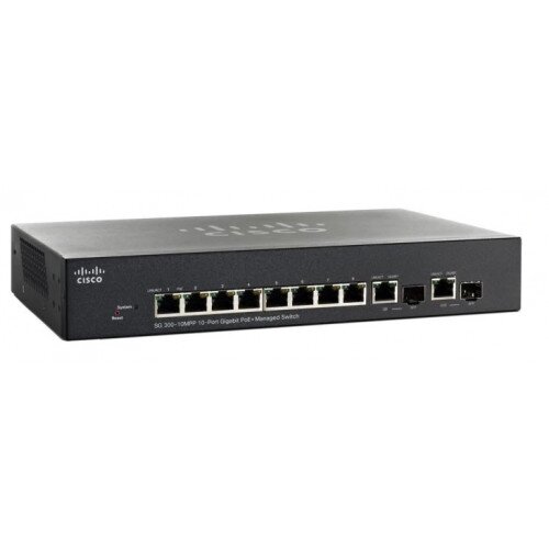 Cisco SG300-10MPP 10-Port Gigabit Max PoE+ Managed Switch