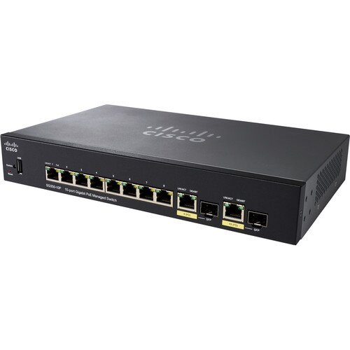Cisco SG350-10MP 10-Port Gigabit PoE Managed Switch