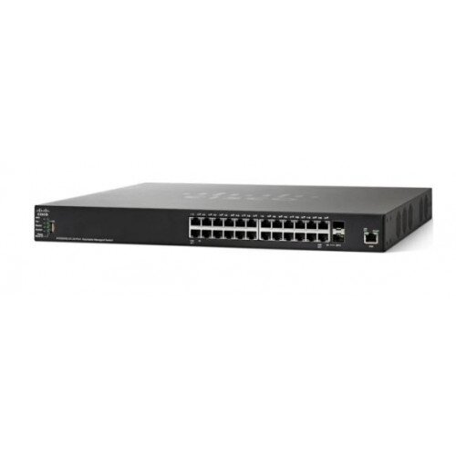 Cisco SG350X-24P 24-Port Gigabit PoE Stackable Managed Switch