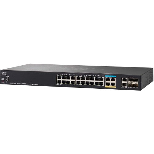 Cisco SG350X-24PD 24-Port Gigabit PoE Stackable Managed Switch