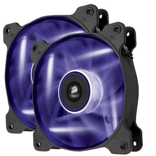 Corsair Air Series AF120 LED Purple Quiet Edition High Airflow 120mm Fan - Twin Pack