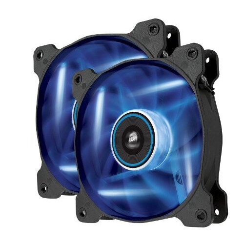 Corsair Air Series AF120 LED Blue Quiet Edition High Airflow 120mm Fan - Twin Pack