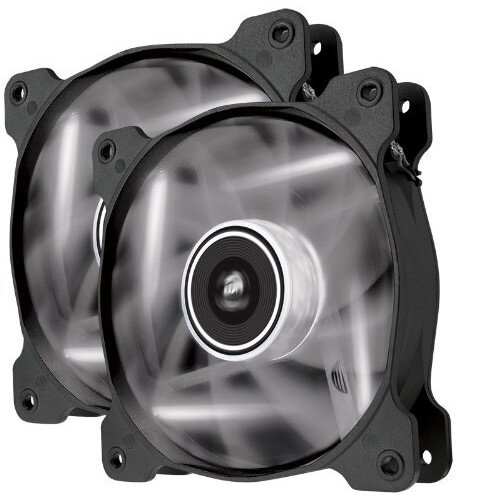 Corsair Air Series AF120 LED White Quiet Edition High Airflow 120mm Fan - Twin Pack