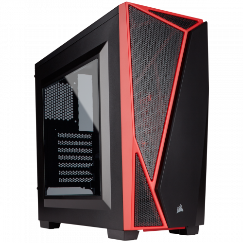 Corsair Carbide Series Spec-04 Mid-Tower Gaming Computer Case - Black / Red