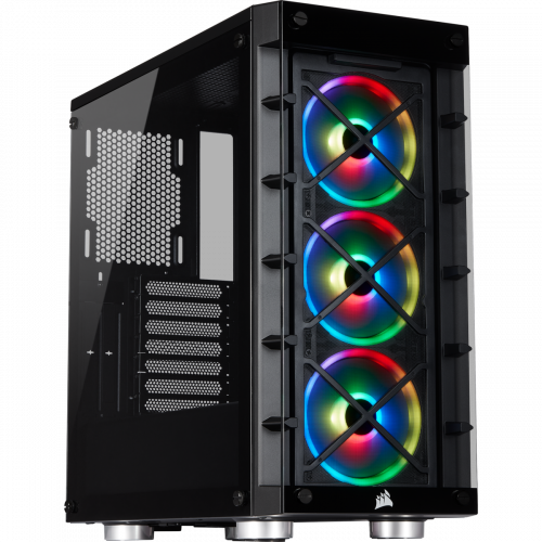Corsair iCUE 465X RGB Mid-Tower ATX Smart Computer Case - Black