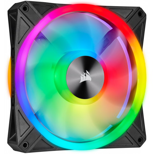 Corsair iCUE QL120 RGB PWM Case Fan - Black - Single Pack - 140mm x 25mm