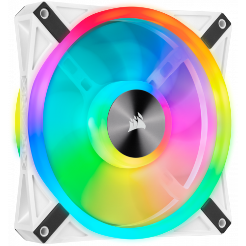 Corsair iCUE QL120 RGB PWM Case Fan - White - Single Pack - 120mm x 25mm