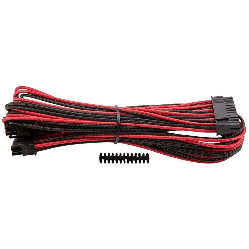 Corsair Premium Individually Sleeved ATX 24-Pin Cable, Type 4 (Generation 3) - Red/Black