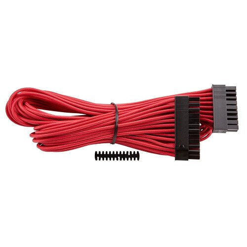 Corsair Premium Individually Sleeved ATX 24-Pin Cable, Type 4 (Generation 3) - Red