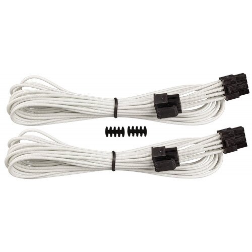 Corsair Premium Individually Sleeved EPS12V/ATX12V Cables, Type 4 (Generation 3) - White
