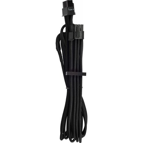 Corsair Premium Individually Sleeved PCIe Cables (Single Connector) Type 4 Gen 4 - Black