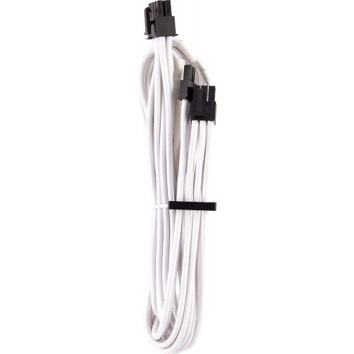 Corsair Premium Individually Sleeved PCIe Cables (Single Connector) Type 4 Gen 4 - White