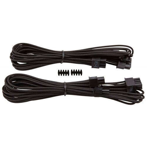 Corsair Premium Individually Sleeved PCIe Cables with Single Connector, Type 4 (Generation 3) - Black