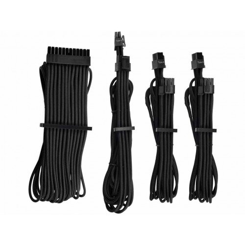 Corsair Premium Individually Sleeved PSU Cables Starter Kit Type 4 Gen 4 - Black
