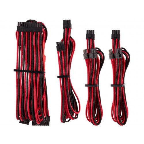 Corsair Premium Individually Sleeved PSU Cables Starter Kit Type 4 Gen 4 - Red/Black
