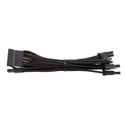 Corsair Premium Individually Sleeved SATA Cable, Type 4 (Generation 3) - Black