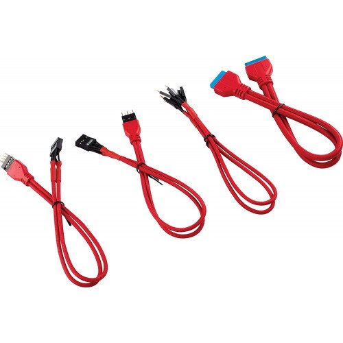 Corsair Premium Sleeved Front Panel Extension Kit 30cm - Red