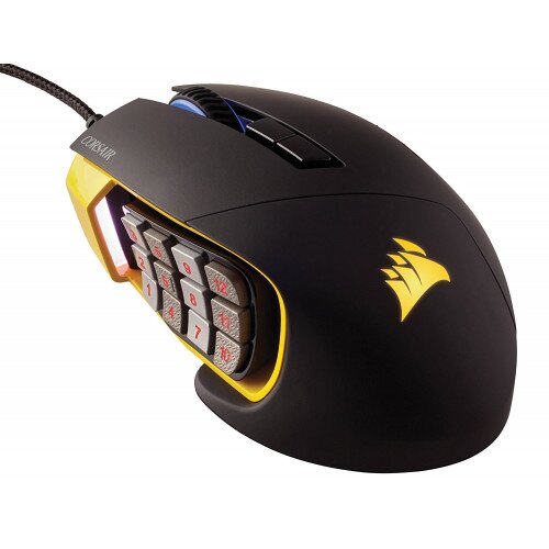 Corsair Scimitar PRO RGB Optical MOBA/MMO Gaming Mouse - Yellow