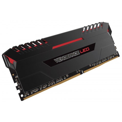 Corsair Vengeance LED - 32GB (4 x 8GB) DDR4 DRAM - 3200MHz C16 Memory Kit - Red LED