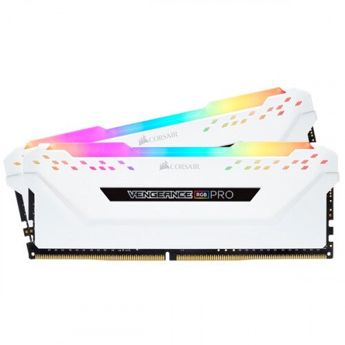Corsair VENGEANCE RGB PRO DDR4 DRAM Memory Kit - White - 16GB Kit (2 x 8GB) - 2666MHz CL16
