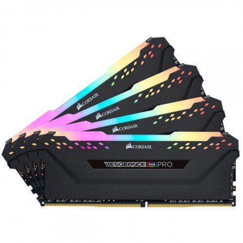 Corsair VENGEANCE RGB PRO DDR4 DRAM Memory Kit - Black - 32GB Kit (4 x 8GB) - 3733MHz CL16