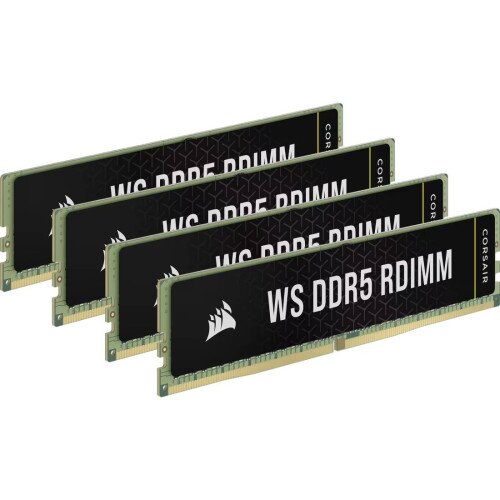Corsair WS DDR5 ECC RDIMM 64GB (4 x 16GB) DDR5 DRAM 6400MT/s CL32 Memory Kit