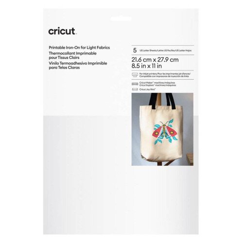 Cricut Printable Iron-On for Light Fabrics - US Letter (5 ct)