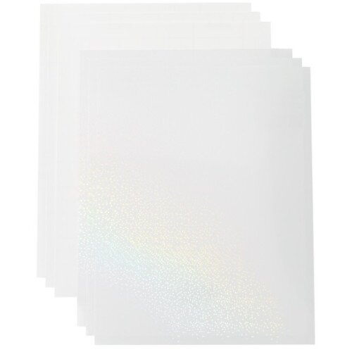 Cricut Printable Waterproof Holographic Sticker Set US Letter (5 ct) - Transparent