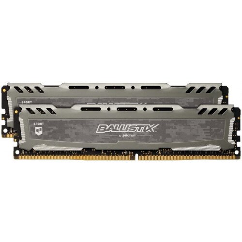 Crucial Ballistix Sport LT 32GB Kit (2 x 16GB) DDR4-2400 UDIMM Memory - Gray