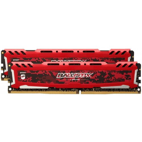 Crucial Ballistix Sport LT 8GB Kit (2 x 4GB) DDR4-2400 UDIMM Memory - Red