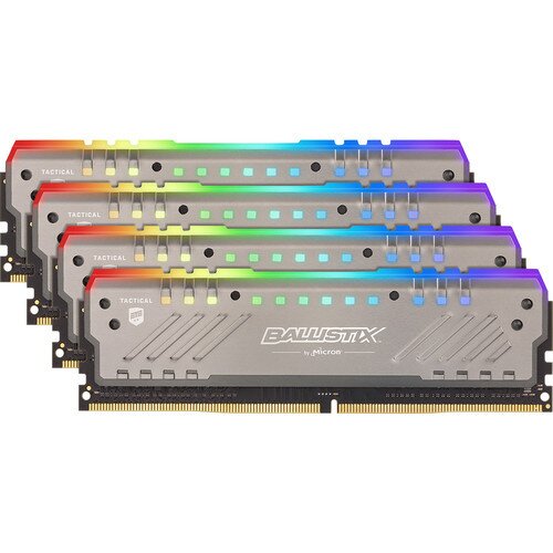 Crucial Ballistix Tactical Tracer RGB DDR4 3000 UDIMM Gaming Memory - 32GB Kit (4 x 8GB)