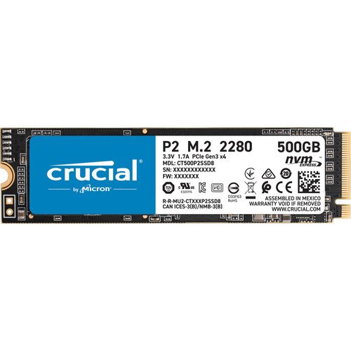 Crucial P2 NVMe PCIe M.2 Internal SSD - 500GB