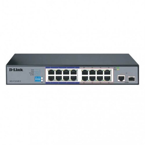 D-Link 16-Port 10/100 Long Range PoE+ Surveillance Switch