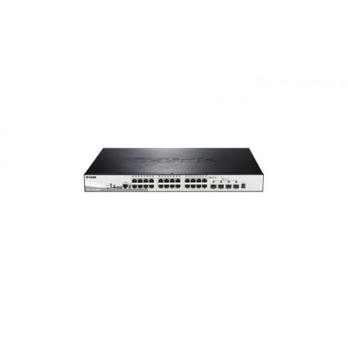 D-Link 24-Port Gigabit Stackable SmartPro PoE Switch With 4 10GbE SFP+ Ports