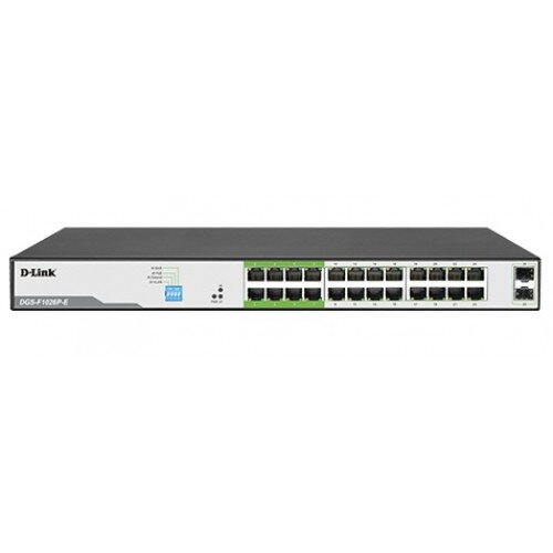 D-Link 250M 24-Port 1000Mbps PoE Switch with 2 SFP Ports