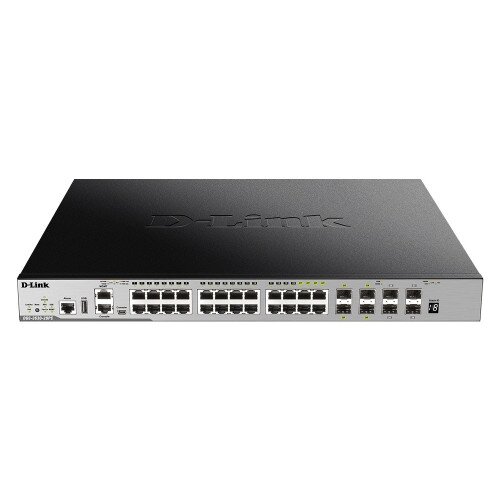 D-Link 28-Port Layer 3 Stackable Managed PoE Gigabit Switch
