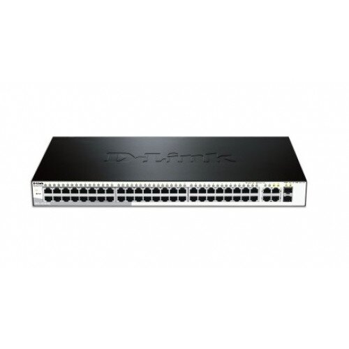 D-Link 52-Port Fast Ethernet WebSmart Switch including 2 Gigabit BASE-T and 2 Gigabit Combo BASE-T/SFP