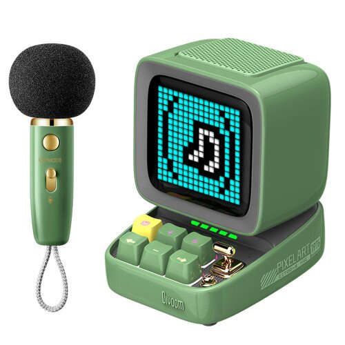 Divoom Ditoo-Mic Mini Karaoke Machine Pixel Art Bluetooth Speaker - Green