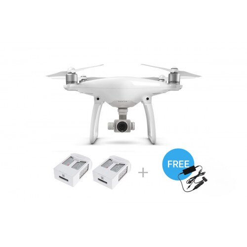 DJI Phantom 4 + Two Extra Batteries + Car Charger